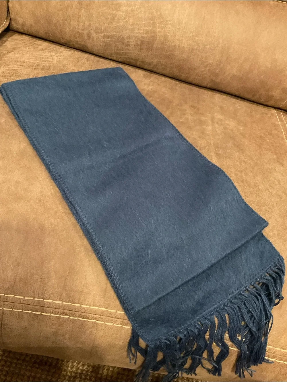 Peruvian Navy Blue Alpaca Scarf